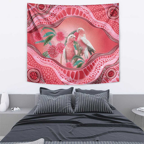 Indigenous Pink Galah Australia Tapestry Australian Hakea Aboriginal Art Proud