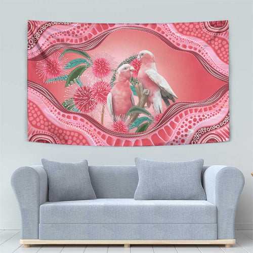 Indigenous Pink Galah Australia Tapestry Australian Hakea Aboriginal Art Proud