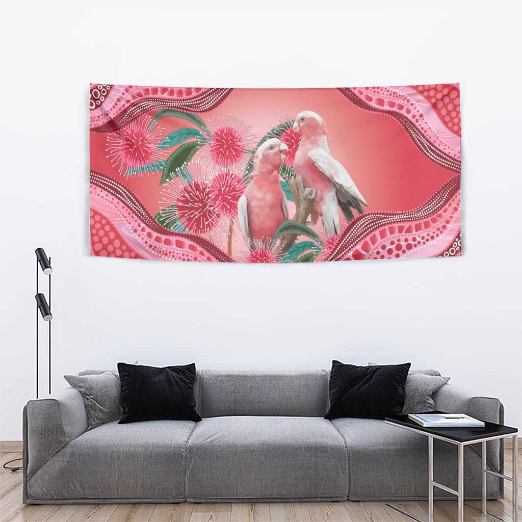 Indigenous Pink Galah Australia Tapestry Australian Hakea Aboriginal Art Proud