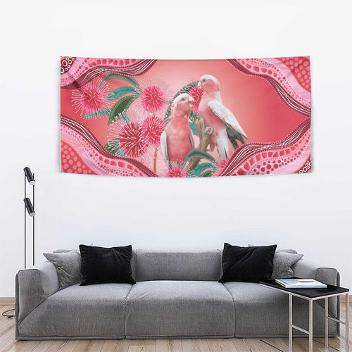 Indigenous Pink Galah Australia Tapestry Australian Hakea Aboriginal Art Proud