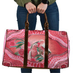 Indigenous Pink Galah Australia Travel Bag Australian Hakea Aboriginal Art Proud