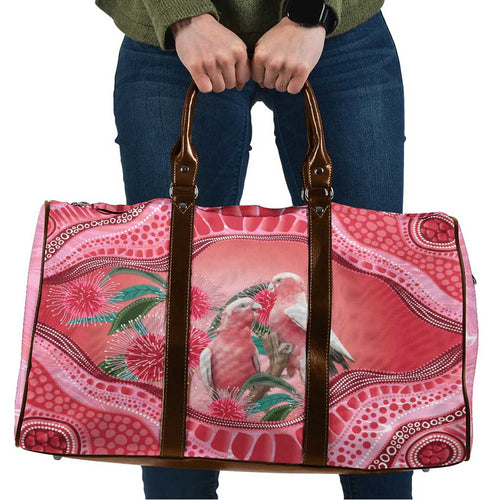 Indigenous Pink Galah Australia Travel Bag Australian Hakea Aboriginal Art Proud