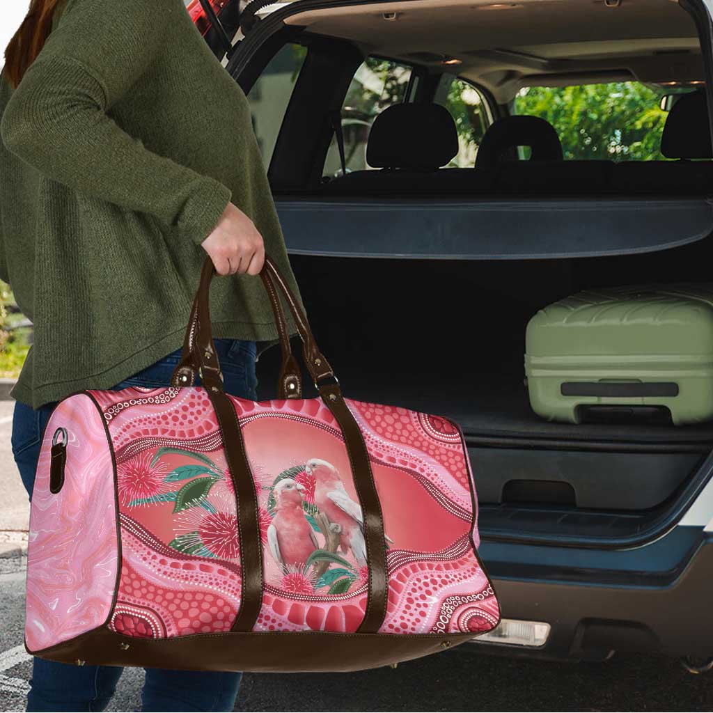 Indigenous Pink Galah Australia Travel Bag Australian Hakea Aboriginal Art Proud