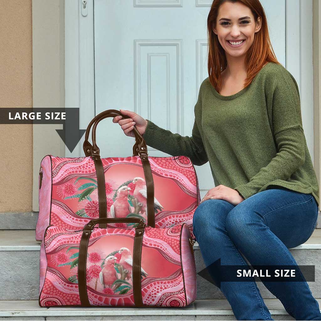Indigenous Pink Galah Australia Travel Bag Australian Hakea Aboriginal Art Proud