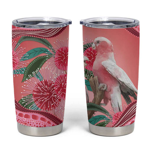 Indigenous Pink Galah Australia Tumbler Cup Australian Hakea Aboriginal Art Proud