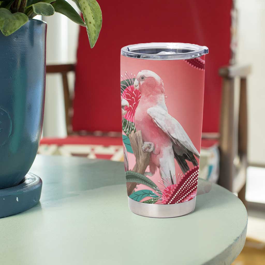 Indigenous Pink Galah Australia Tumbler Cup Australian Hakea Aboriginal Art Proud