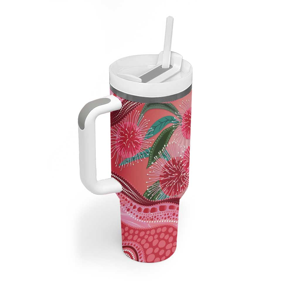 Indigenous Pink Galah Australia Tumbler With Handle Australian Hakea Aboriginal Art Proud