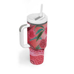 Indigenous Pink Galah Australia Tumbler With Handle Australian Hakea Aboriginal Art Proud