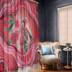 Indigenous Pink Galah Australia Window Curtain Australian Hakea Aboriginal Art Proud