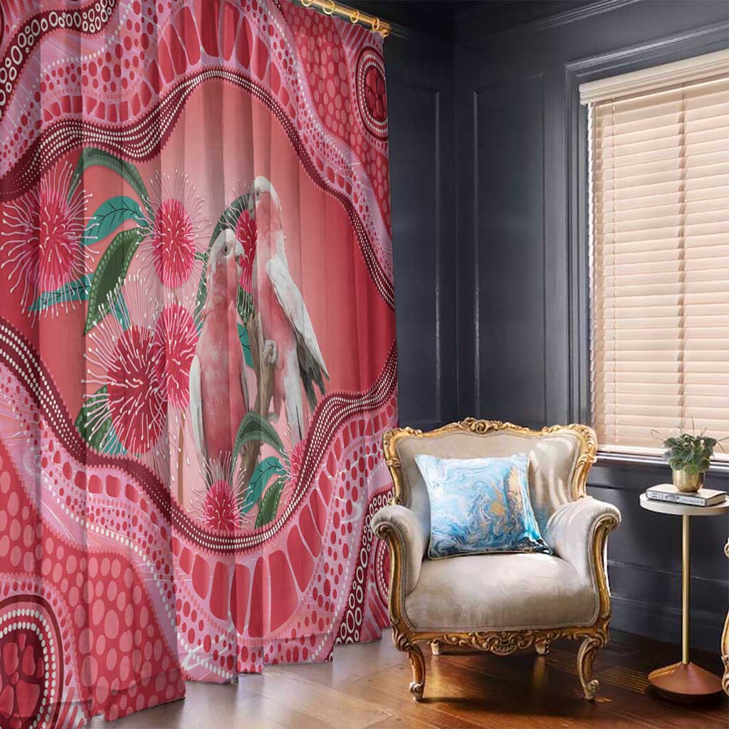 Indigenous Pink Galah Australia Window Curtain Australian Hakea Aboriginal Art Proud