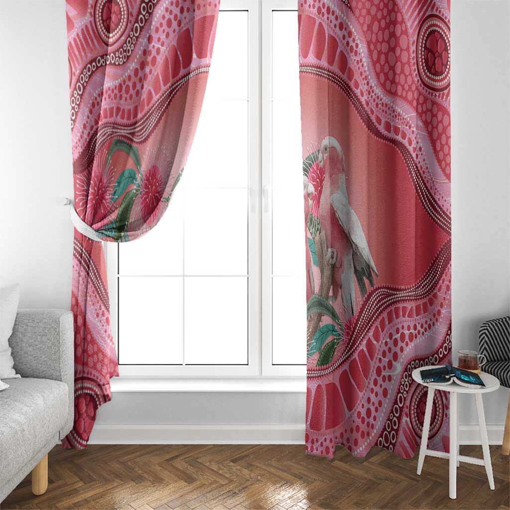 Indigenous Pink Galah Australia Window Curtain Australian Hakea Aboriginal Art Proud
