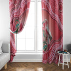 Indigenous Pink Galah Australia Window Curtain Australian Hakea Aboriginal Art Proud