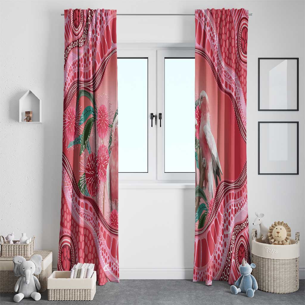 Indigenous Pink Galah Australia Window Curtain Australian Hakea Aboriginal Art Proud