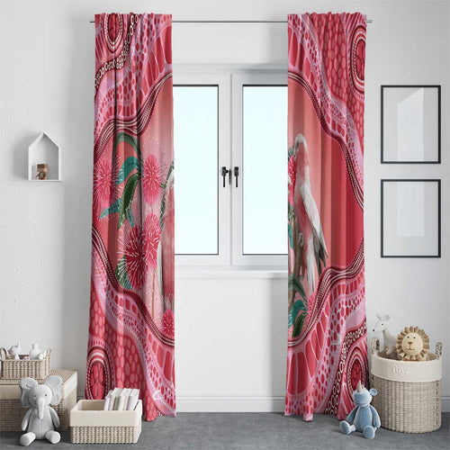 Indigenous Pink Galah Australia Window Curtain Australian Hakea Aboriginal Art Proud