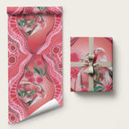 Indigenous Pink Galah Australia Wrapping Paper Australian Hakea Aboriginal Art Proud