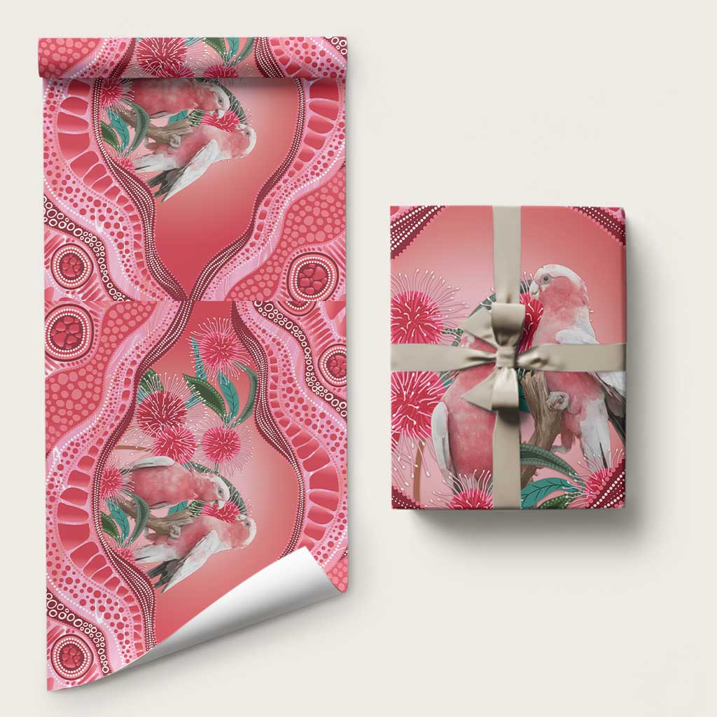 Indigenous Pink Galah Australia Wrapping Paper Australian Hakea Aboriginal Art Proud