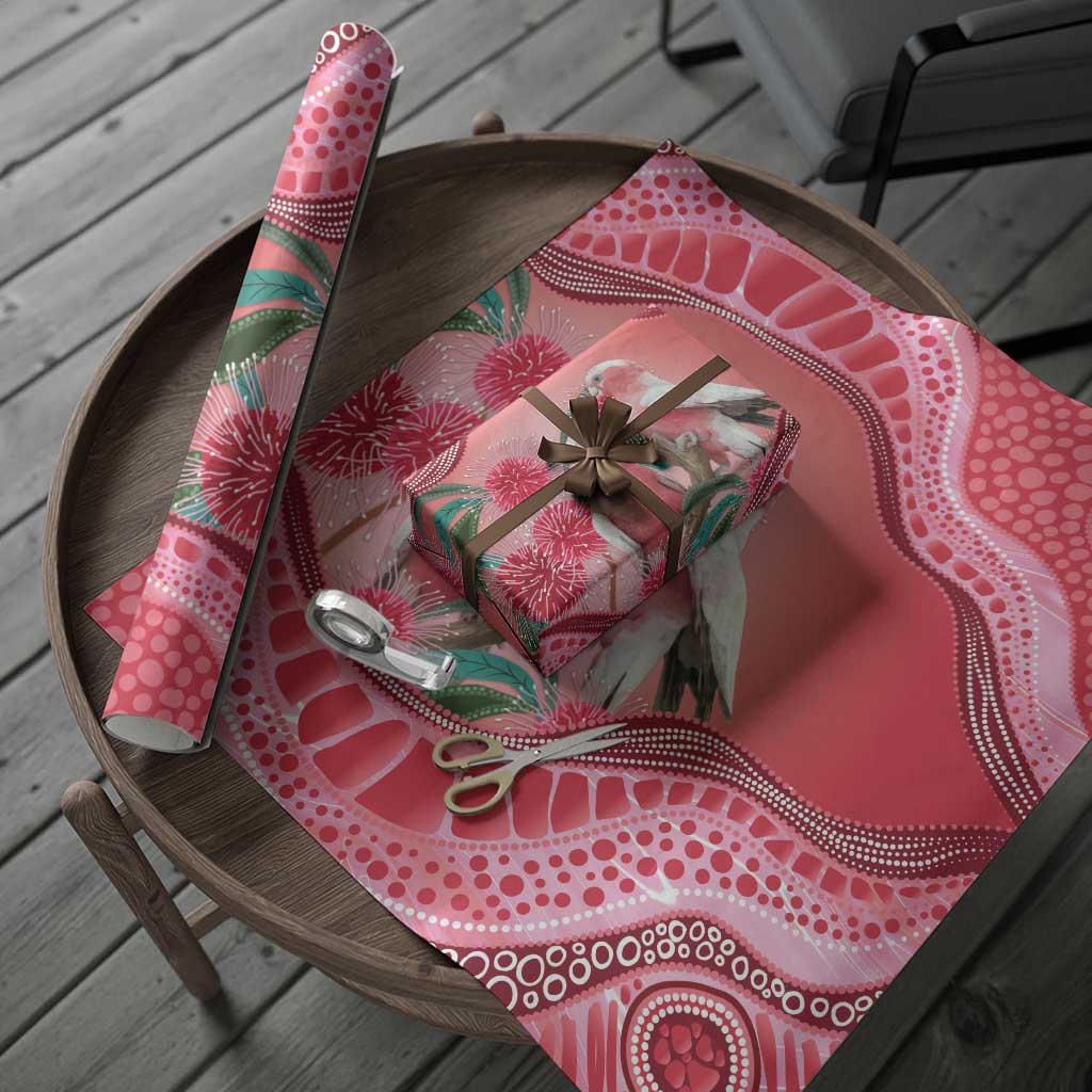 Indigenous Pink Galah Australia Wrapping Paper Australian Hakea Aboriginal Art Proud