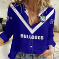 Bulldogs Rugby 2023 Women Casual Shirt Canterbury Bankstown Go Dogs LT14