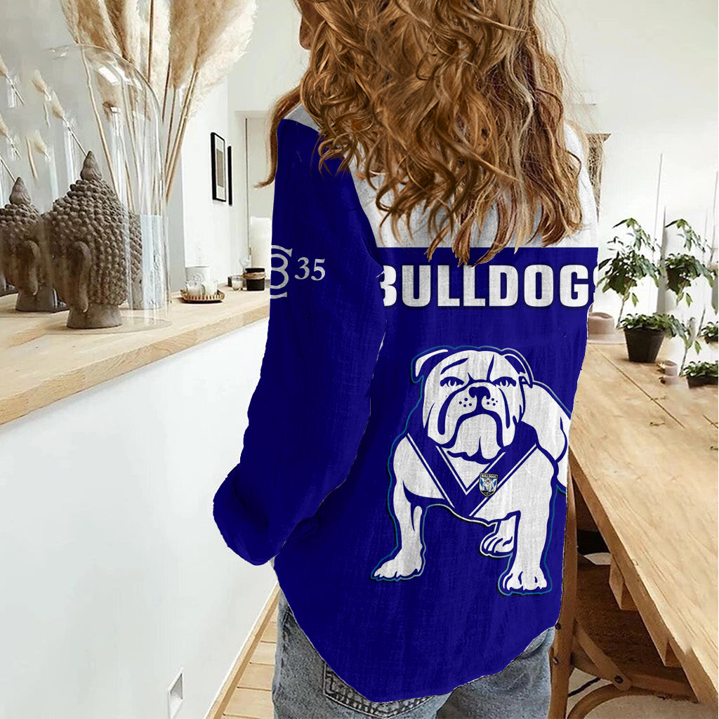 Bulldogs Rugby 2023 Women Casual Shirt Canterbury Bankstown Go Dogs LT14