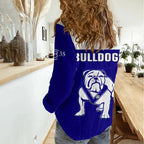 Bulldogs Rugby 2023 Women Casual Shirt Canterbury Bankstown Go Dogs LT14