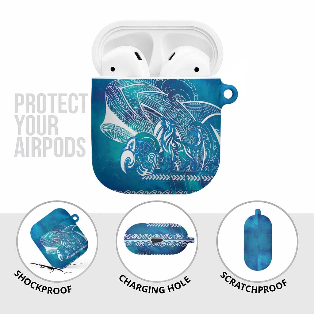 Kuri Dog Waka New Zealand Matariki AirPods Case Ocean Sharks Maori Tattoo