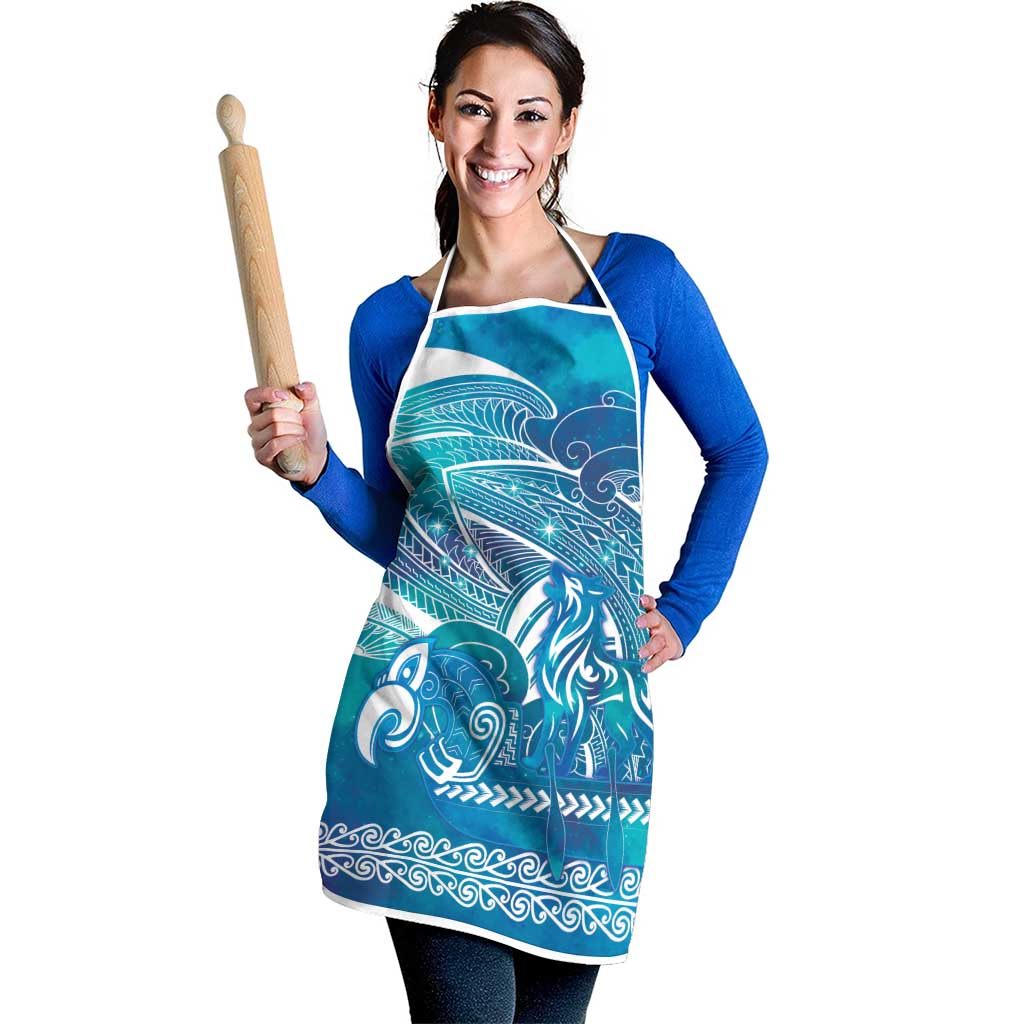 Kuri Dog Waka New Zealand Matariki Apron Ocean Sharks Maori Tattoo