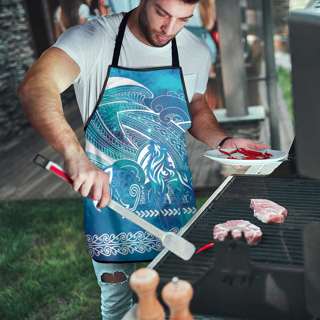 Kuri Dog Waka New Zealand Matariki Apron Ocean Sharks Maori Tattoo