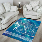 Kuri Dog Waka New Zealand Matariki Area Rug Ocean Sharks Maori Tattoo