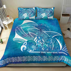 Kuri Dog Waka New Zealand Matariki Bedding Set Ocean Sharks Maori Tattoo