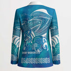 Kuri Dog Waka New Zealand Matariki Blazer Ocean Sharks Maori Tattoo