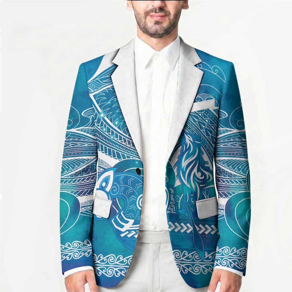 Kuri Dog Waka New Zealand Matariki Blazer Ocean Sharks Maori Tattoo