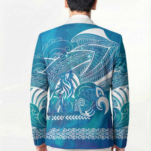 Kuri Dog Waka New Zealand Matariki Blazer Ocean Sharks Maori Tattoo