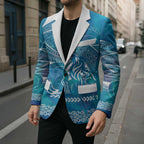 Kuri Dog Waka New Zealand Matariki Blazer Ocean Sharks Maori Tattoo