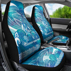 Kuri Dog Waka New Zealand Matariki Car Seat Cover Ocean Sharks Maori Tattoo