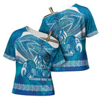 Kuri Dog Waka New Zealand Matariki Cross Shoulder Shirt Ocean Sharks Maori Tattoo