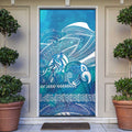 Kuri Dog Waka New Zealand Matariki Door Cover Ocean Sharks Maori Tattoo
