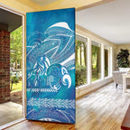 Kuri Dog Waka New Zealand Matariki Door Cover Ocean Sharks Maori Tattoo