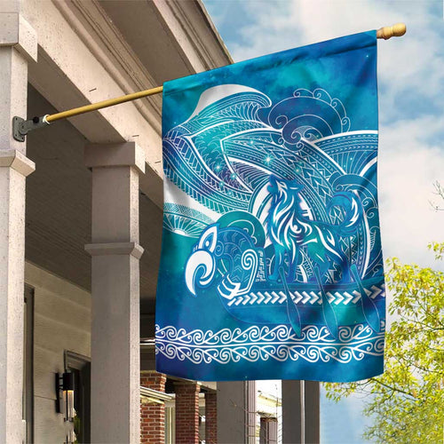 Kuri Dog Waka New Zealand Matariki Garden Flag Ocean Sharks Maori Tattoo