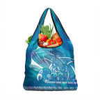 Kuri Dog Waka New Zealand Matariki Grocery Bag Ocean Sharks Maori Tattoo