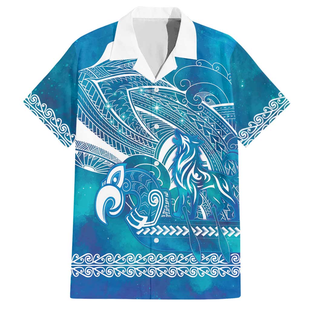 Kuri Dog Waka New Zealand Matariki Hawaiian Shirt Ocean Sharks Maori Tattoo