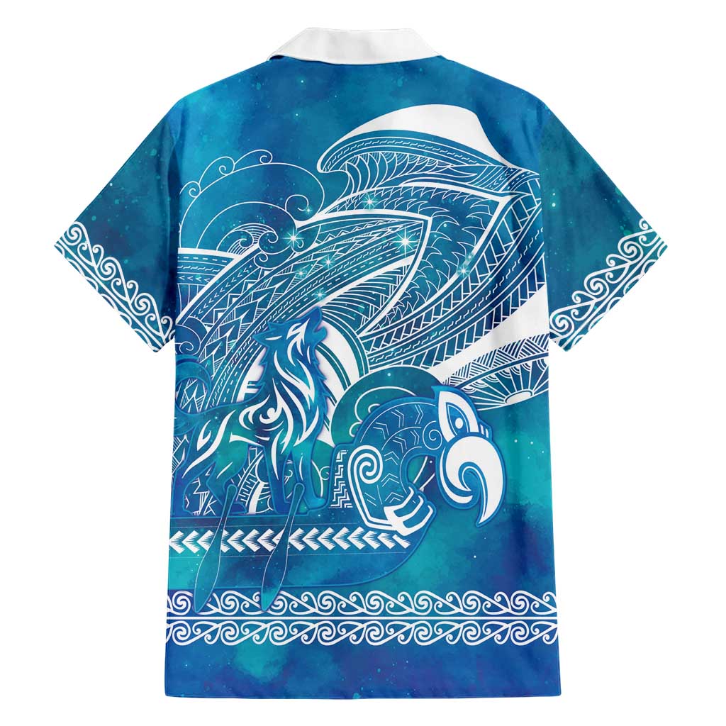 Kuri Dog Waka New Zealand Matariki Hawaiian Shirt Ocean Sharks Maori Tattoo