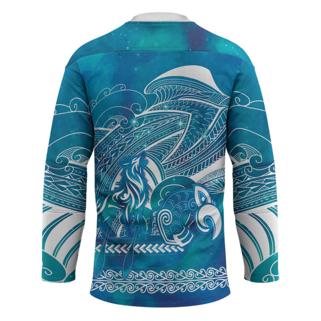 Kuri Dog Waka New Zealand Matariki Hockey Jersey Ocean Sharks Maori Tattoo