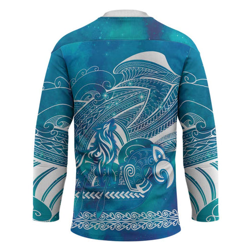 Kuri Dog Waka New Zealand Matariki Hockey Jersey Ocean Sharks Maori Tattoo