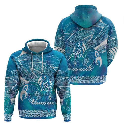 Kuri Dog Waka New Zealand Matariki Hoodie Ocean Sharks Maori Tattoo