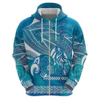 Kuri Dog Waka New Zealand Matariki Hoodie Ocean Sharks Maori Tattoo