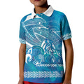 Kuri Dog Waka New Zealand Matariki Kid Polo Shirt Ocean Sharks Maori Tattoo