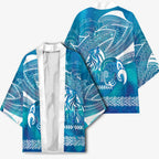 Kuri Dog Waka New Zealand Matariki Kimono Ocean Sharks Maori Tattoo