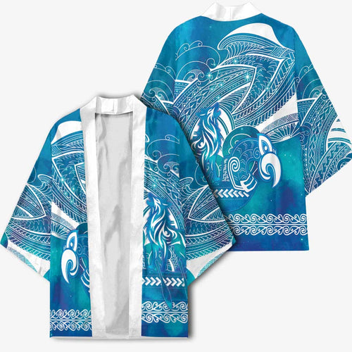 Kuri Dog Waka New Zealand Matariki Kimono Ocean Sharks Maori Tattoo