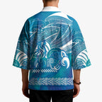 Kuri Dog Waka New Zealand Matariki Kimono Ocean Sharks Maori Tattoo