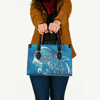 Kuri Dog Waka New Zealand Matariki Leather Bag Ocean Sharks Maori Tattoo